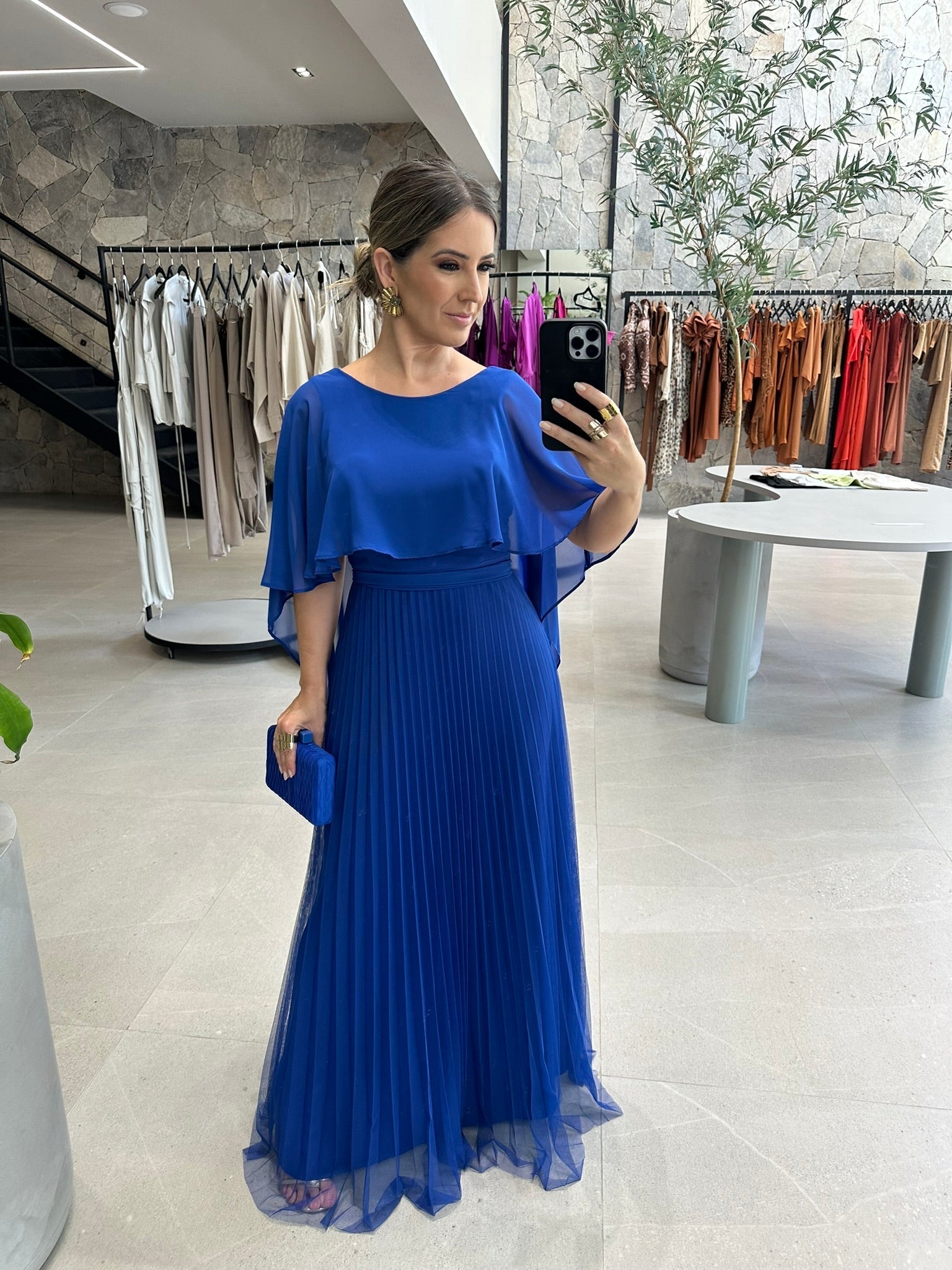 Vestido Capa Plissado