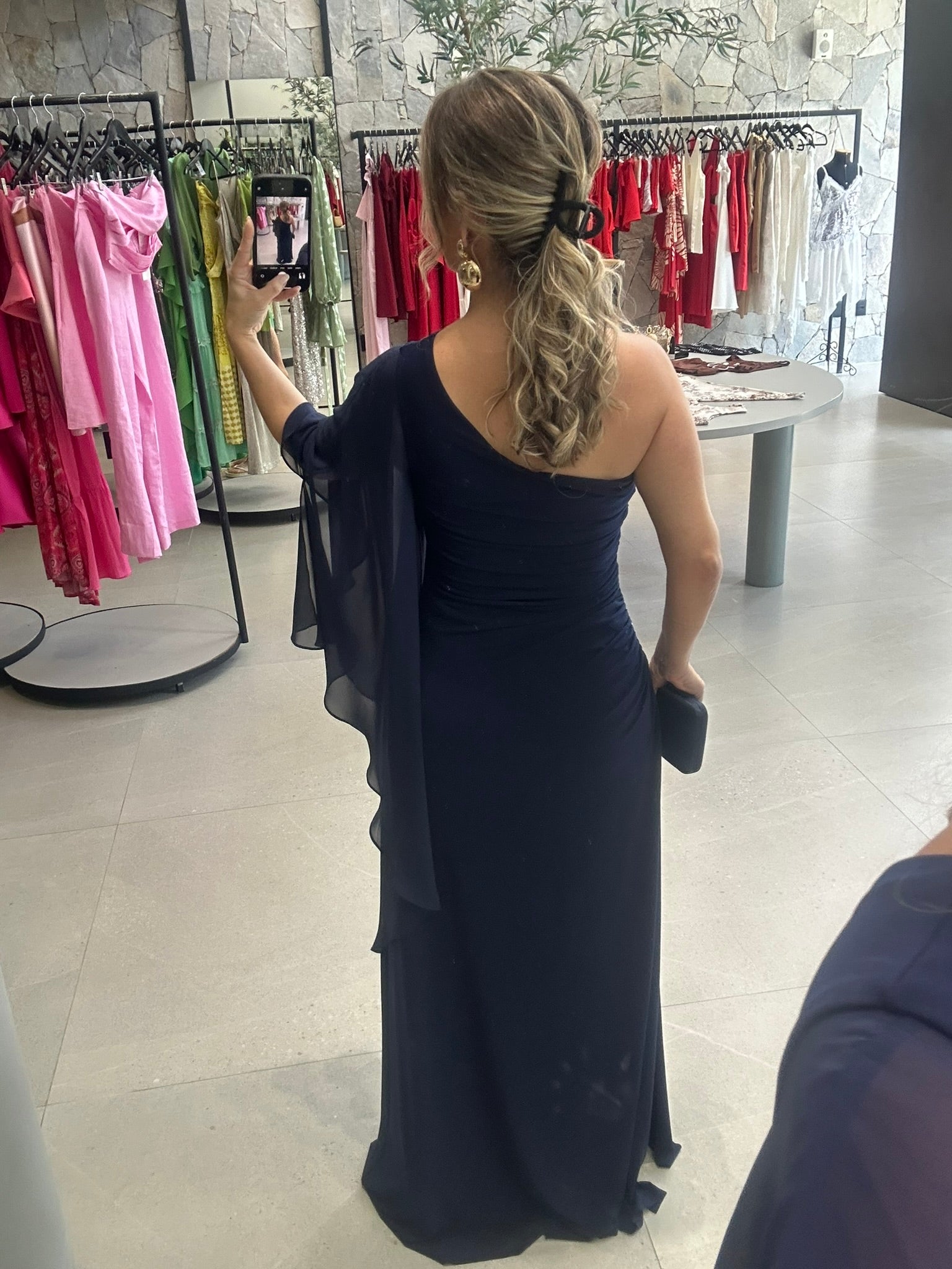Vestido Capa Lateral
