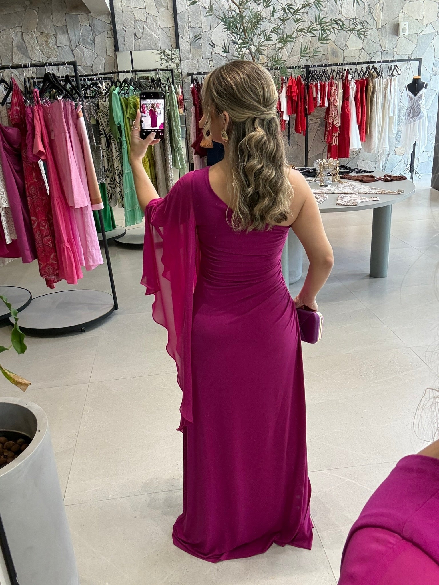 Vestido Capa Lateral