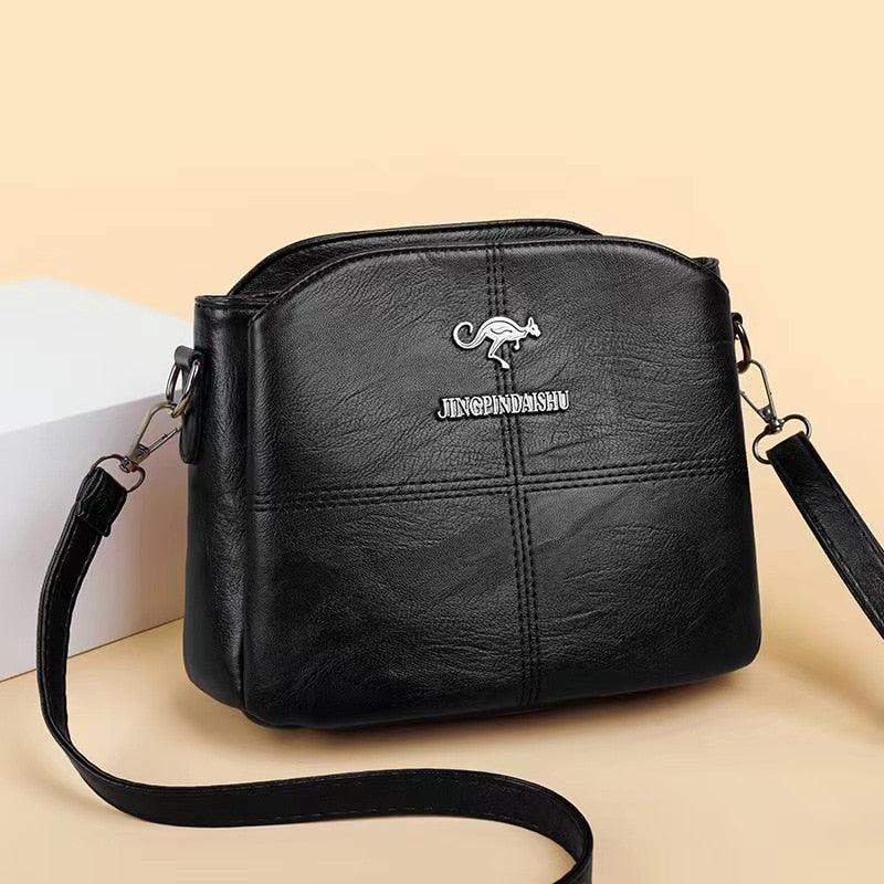 Bolsa Canguru com Couro Genuíno