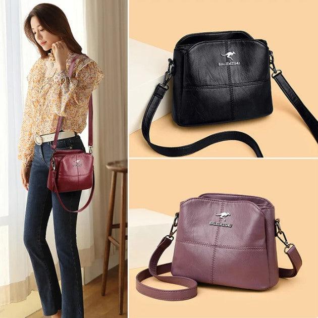 Bolsa Canguru com Couro Genuíno