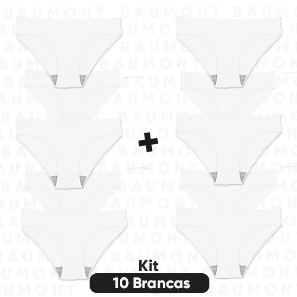 Kit 10 Calcinhas com Corte a Laser e Fio Invisível