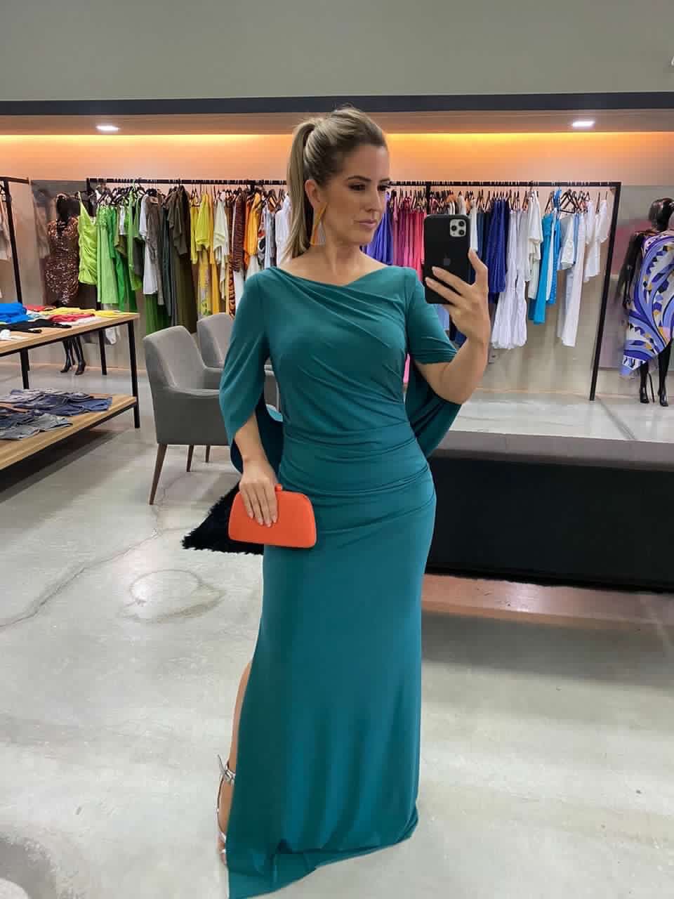 Vestido capa liso