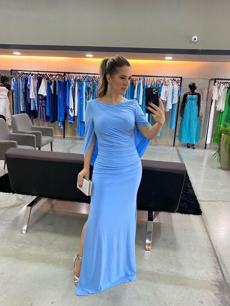 Vestido capa liso