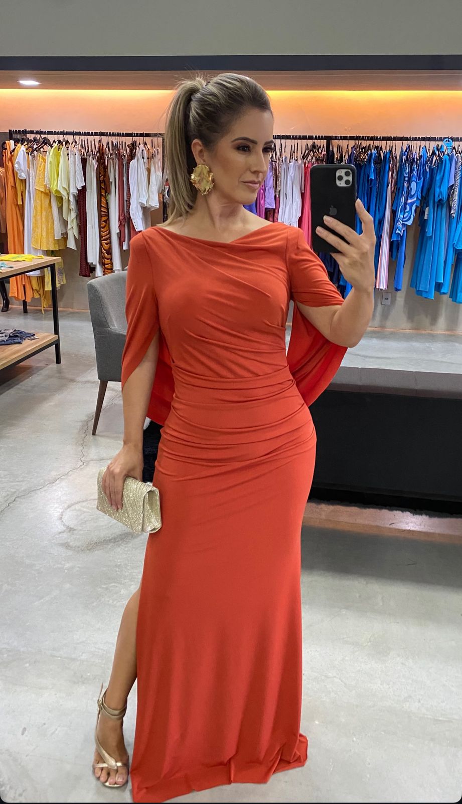 Vestido capa liso
