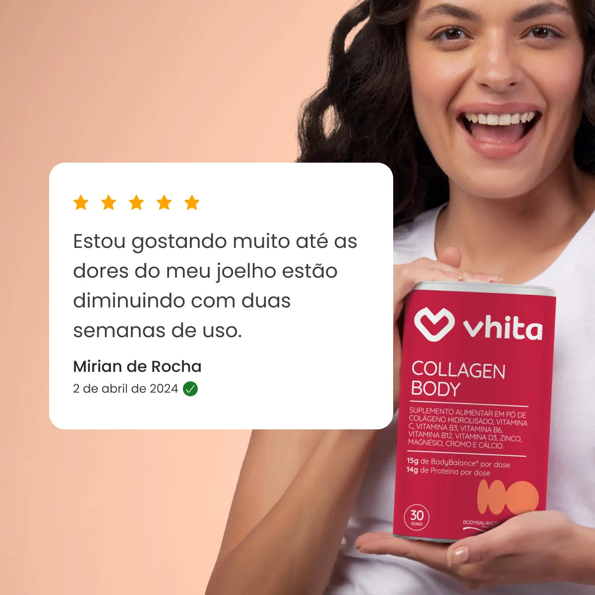 Collagen Body - BodyBalance 495g | Proteína Hidrolisada e Isolada sem lactose