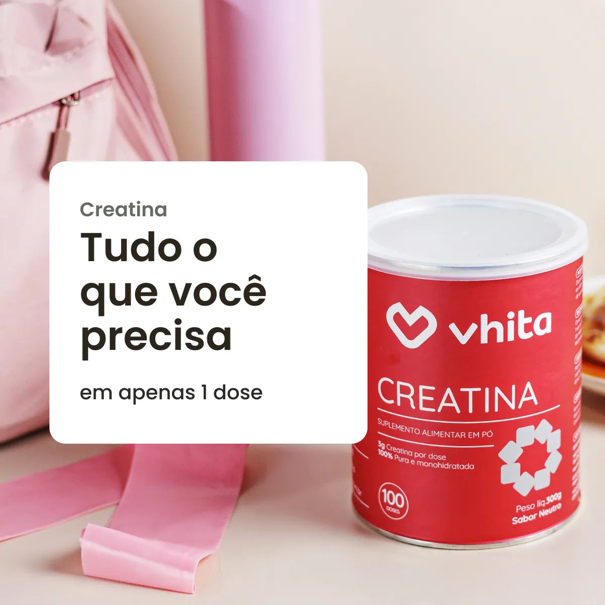 Creatina Monohidratada Pura em pó 300 g