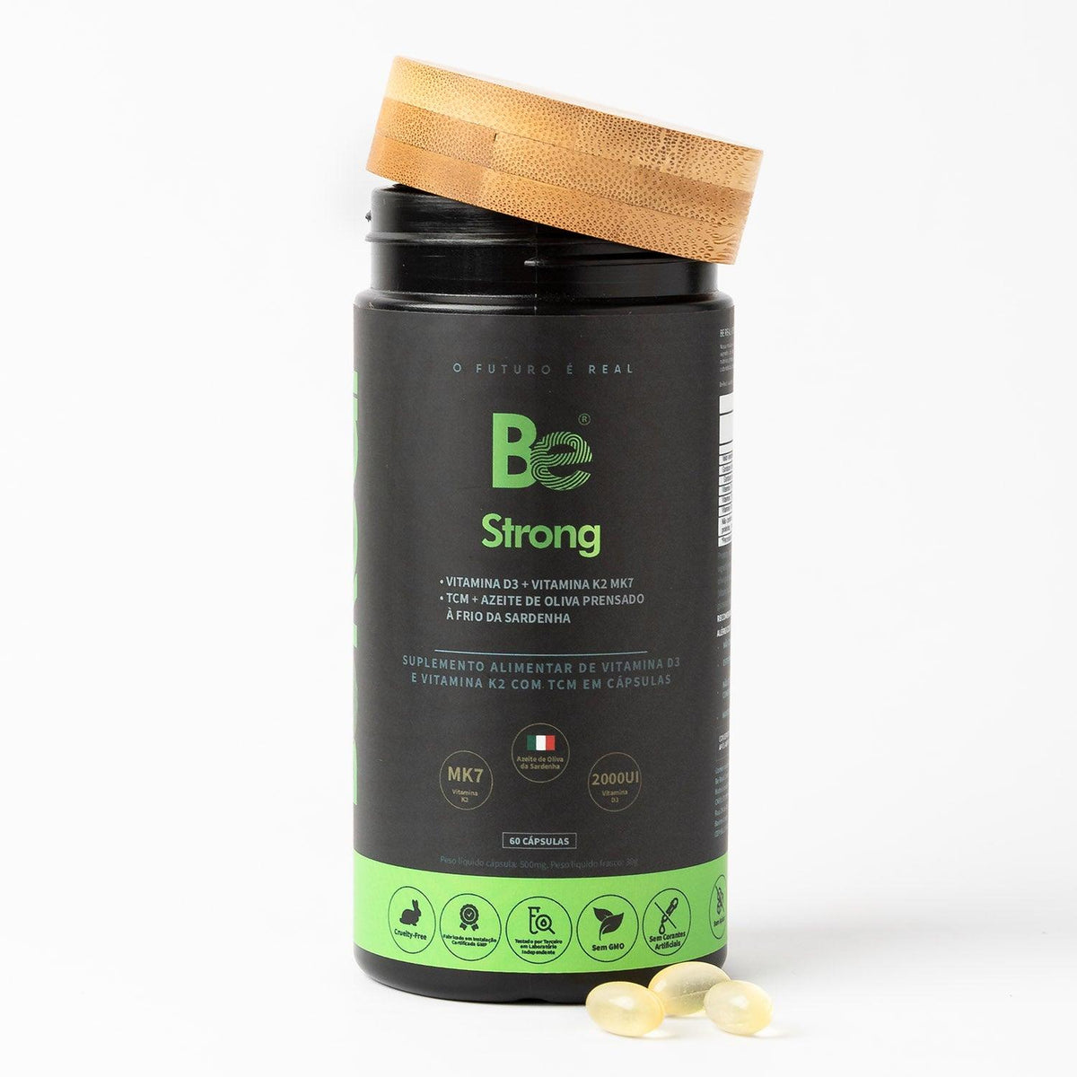 Be Strong – Vitamina D3 2000UI + Vitamina K2 MK-7 + Azeite de Oliva 60 caps