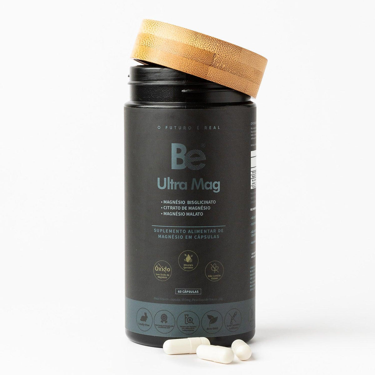 Be Ultra Mag – Magnésio Bisglicinato + Citrato de Magnésio + Magnésio Malato 60 caps