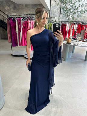 Vestido Capa Lateral