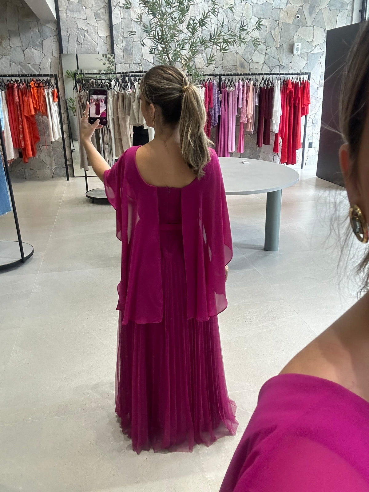Vestido Capa Plissado