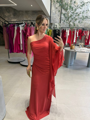 Vestido Capa Lateral
