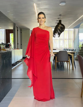 Vestido Capa Lateral