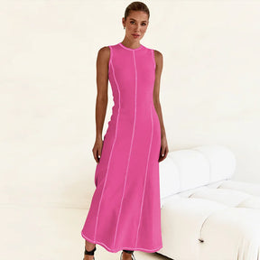 Vestido Midi de Malha Sem Mangas Eleganza