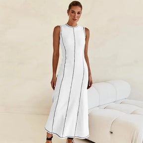 Vestido Midi de Malha Sem Mangas Eleganza