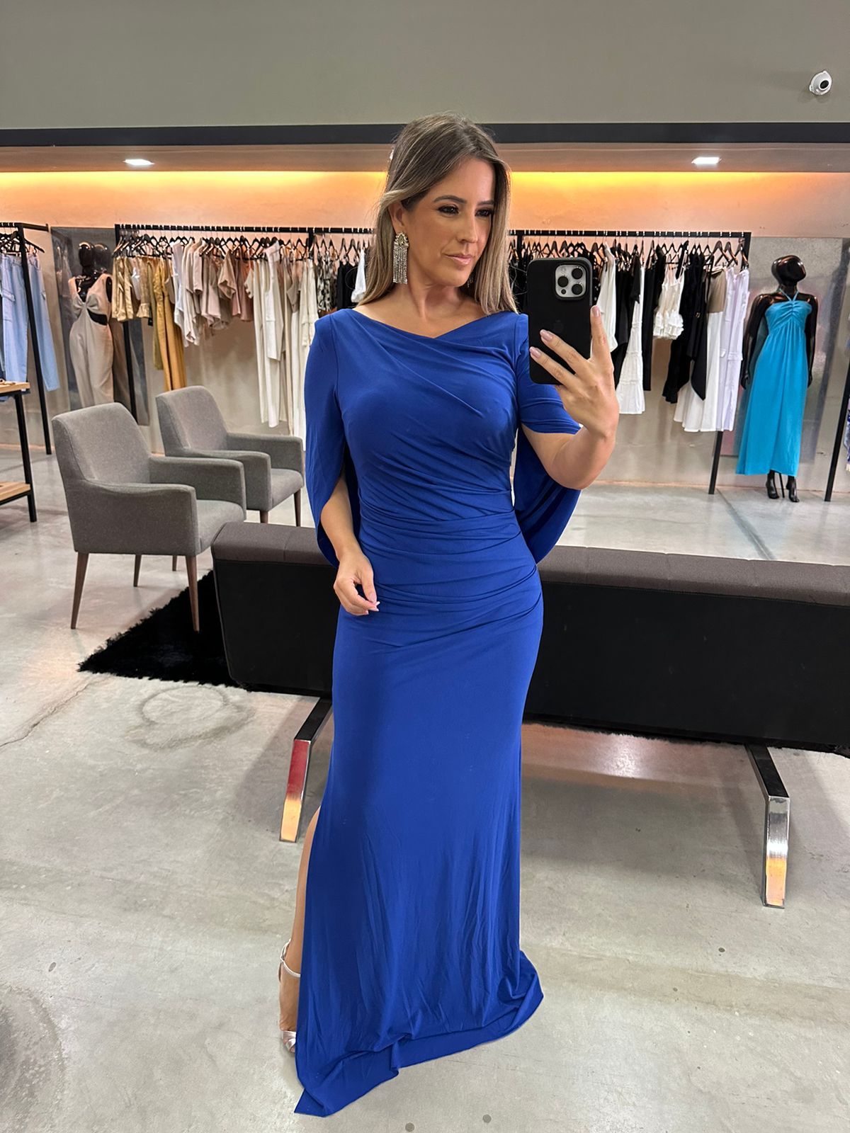 Vestido capa liso