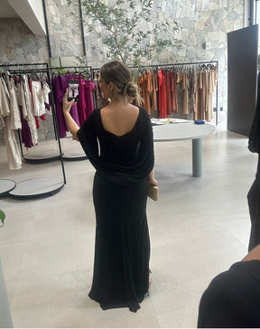 Vestido capa liso