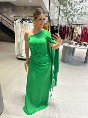 Vestido Capa Lateral