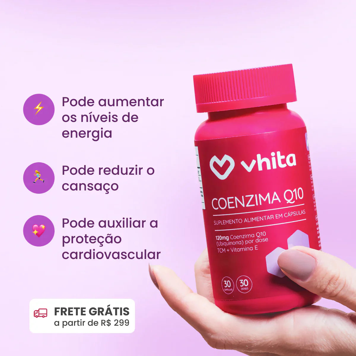 Coenzima Q10 120 mg em cápsulas com Vitamina E