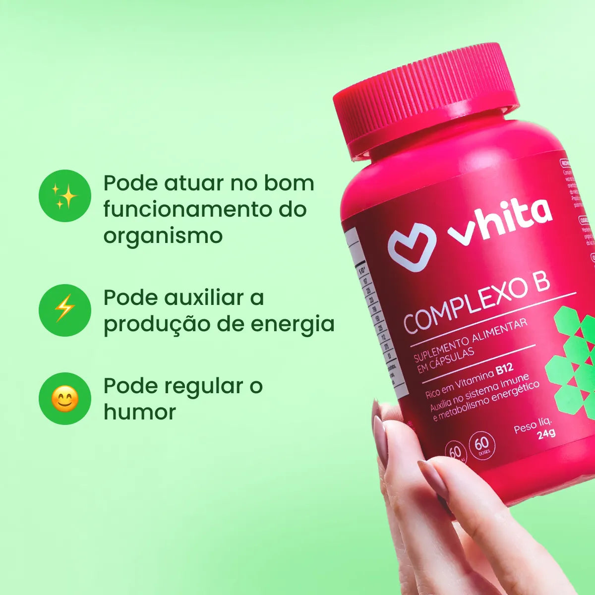Complexo B com Manganês - 60 cápsulas