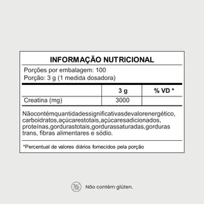 Creatina Monohidratada Pura em pó 300 g