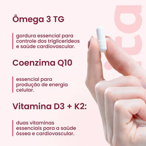 Kit Ômega 3 TG e Coenzima Q10 e Vitamina D3 com K2