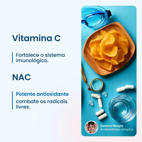 Kit Gustavo Borges (Vitamina C com Zinco e N Acetilcisteina com Selênio e Molibdênio)