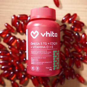 Ômega 3 em 1: Ômega 3 + Coenzima Q10 + Vitamina D e E