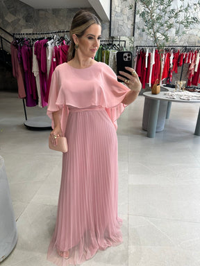 Vestido Capa Plissado