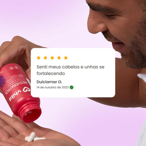 Resveratrol 165mg com licopeno biotina e proantocianidinas em 1 cápsula